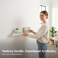 Single-Tier surfacemounted Rack Nordic design surfacemounted Picture Shelf Minimalist Design adaptable Use for Decor hobbyists