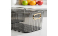Light Luxury Design Multi-Grid Fruit Plate High Clarity Double Layer Snack Box Easy to Clean for Bedroom, Car