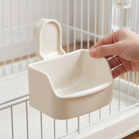 Chew Resistant Bowl Lagomorph Food Bowl, Anti Tip Bowl Cage-Mounted Hanging Lagomorph Bowls, Removable HIPS Round Dish for Guinea Pig and Chinchilla
