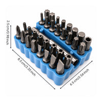 Screwdriver Bit Assortment with Holder 1/4 Inch Hex Shank Bit Set with Adapter Tool for Home Hobbyists