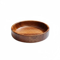 Walnut Wood Fruit Plate Elegant Wooden Fruit Bowl Large Capacity Vintage Wooden Serving Bowl for Parties