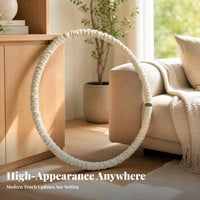 Soft Spring Waist Hoop Elastic clothCovered Hoop Comfortable to Wear Workout Gear Self-Locking Metal Joint