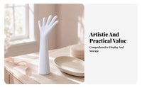 Smooth Finish Resin Hand Display Stand Painted Hand-Shaped Jewelry Holder Solid-Looking Resin Jewelry Display Tall