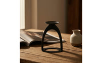 Candle Holder with Arched Frame Tabletop Pillar Candle Holder Modern Decor for Living Room