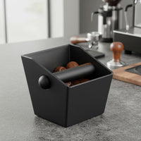 Espresso Puck Box Removable Espresso Bar Espresso Grounds Container Non-Slip Espresso Grounds Bin for Home Baristas, Kitchen Countertop