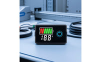 Compact Digital Voltage Meter with Touch Control LED Battery Capacity Indicator Real-Time Battery Voltage Meter Bright for Dashboards