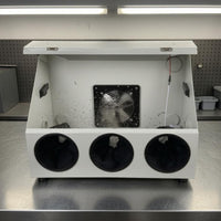 Sleeve Ports Polishing Guard Box Hinged Lid Grinding Enclosure Box Side Openings