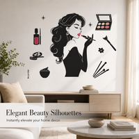 Creative Beauty Silhouette Wall Decal for Home Decor