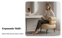 Shell rear Vanity Chair Light Luxury aesthetic Upholstered Stool Supportive rearrest dense Foam padding for Home Decorators
