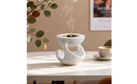Resin Scent Burner Sculptural Scent Holder with Metal Cup Stable for Home Decor, Office