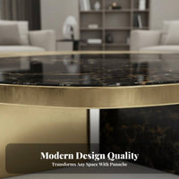 2 Pieces Luxury Design Irregular Nesting Table Set Modern Design Irregular Nesting Accent Tables Two-Tunique Finish Living Room Furniture Space-Saving for Interior Designers, Homeowners, Apartment Dwellers, Villa, Hotel Lobby, Reception Area, Small Areas