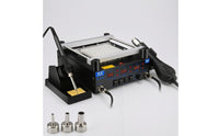 Threethree-Function Soldering Rework Station Bench-Top Preheating Rework Station Mesh Work Surface Electronic Repair Tool Temperature Control Knobs