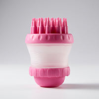 Dog Shampoo and Soap Dispenser for Cat Grooming, Round Silicone Pet Cleaning Brush with Soft Bristles, Dog Shampoo Brush for Cat Bath