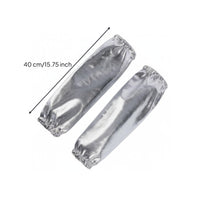 2 Pieces Flare Proof Aluminum Foil Oversleeve Fireproof Cooking Sleeve Safety Equipment for Smelters, Welders, Chefs, Smelting, Foundry, Grilling, Kitchen