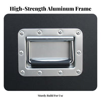 Locking Casters Rolling 19-Inch Equipment Mount Reinforced Corners Mobile Sound System Trolley Heavy-Duty Construction Flight Case Secure Butterfly for KTV Operators, Musicians, Event Technicians, Recording Studios, Live Performance, Stage, Events