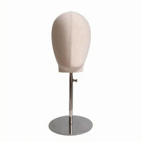 Cloth-Covered Mannequin Head Stand Detachable Pinning-Friendly Mannequin Head Cloth-Like Display Model