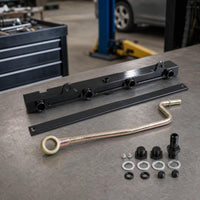 Black Fuel Kit Aftermarket Fuel with Mounting Bar High-Performance Auto Part Billet for Car Builders