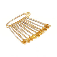 Waist Tightener Pin Lightweight Decorative Brooch Pin Alloy Metal Rhinestone Scarf Clip for Dress Styling