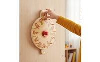Body Posture Wall Game-Mounted Wooden Dial with Peg Markers Educational Coordination Game for Kids, Kindergarten