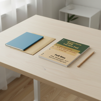 A4 Kraft Paper Notebook, 55gsm Thin Crisp Pages, Large Capacity Loose-Leaf Journal for Students