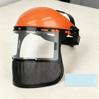 Wire Mesh Face Guard Clear Vision Mower Face Guard Lightweight Hard Hat with Mesh Visor for Gardening