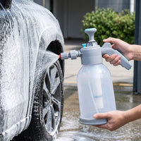 Spray Bottle and Garden Sprayer for Car Cleaning, 2L Capacity Pressure Sprayer for Car Wash, Manual Pump with Car Foam Nozzle, Safety Valve