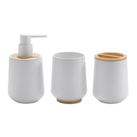3 Pieces Coordinated Bathroom Set with Tumbler Functional Bathroom Accessory Set with Tray Practical Soap Dispenser with Tray Versatile for Vanity