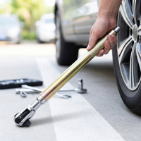 Long-Reach Ratchet Wrench Polished Chrome Ratchet Wrench with Textured Grip Non-Slip Tool Professional-Grade for Mechanics, Workshop
