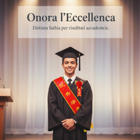 Award Ceremony Sash and Rosette Set for Achievements and Commendations