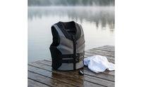 Adjustable Straps Adult Life Jacket Zippered Sleeveless Life Vest Padded Buckle Strap Vest Mesh for Adults, Boating, Fishing, Swimming