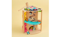 Multiple Activities Rotating Slide Track Toy Interactive Multifunction Wooden Play Set Hand-Eye Coordination Wooden Activity Cube Educational for Toddlers, Preschoolers