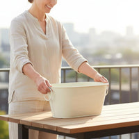 Multi-Purpose Succulent Planter Box Metal Flower Tub with Handles Oval Metal Planter for Balcony, Patio, Garden