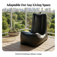 Vintage and design Single-Seater Lazy Sofa Padded Seat Cushioned Armchair Set low-to-the-ground Lounge Chair Ergonomic Design for Homeowners, Students, Bedroom, Small areas, Living Room, literature alcove