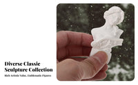 Sketching Practice Bust Compact Size Resin Plaster Cast Figure Highly Detailed Plaster-Like Bust Figurine for Interior Designers, History Enthusiasts