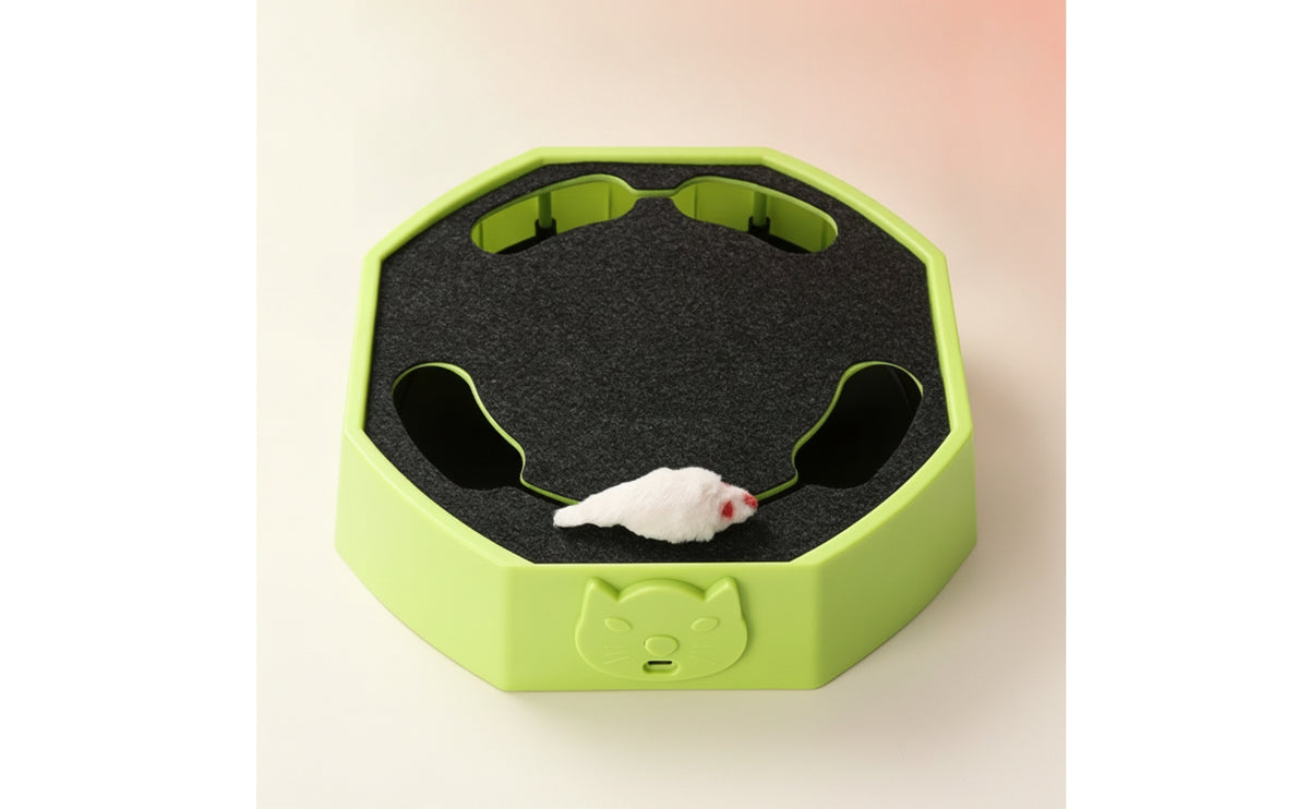 Automatic Electric Cat Toy Motorized Interactive Cat Toy Handsunrestricted Moving Mouse Boredom Relief for Indoor Cats, Kittens, Floor Play, Home