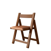 No-Assembly Folding Wooden Chair Space-Saving Wood Folding Chair Sturdy Furniture Minimalist for Entryway