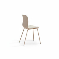 Minimalist Design Molded Shell Chair Ergonomic Backrest Dining Seating Armless Indoor Furnishing High-Density Foam Cushion for Homeowners, Business Owners, Reception Area, Office, Kitchen, Living Room
