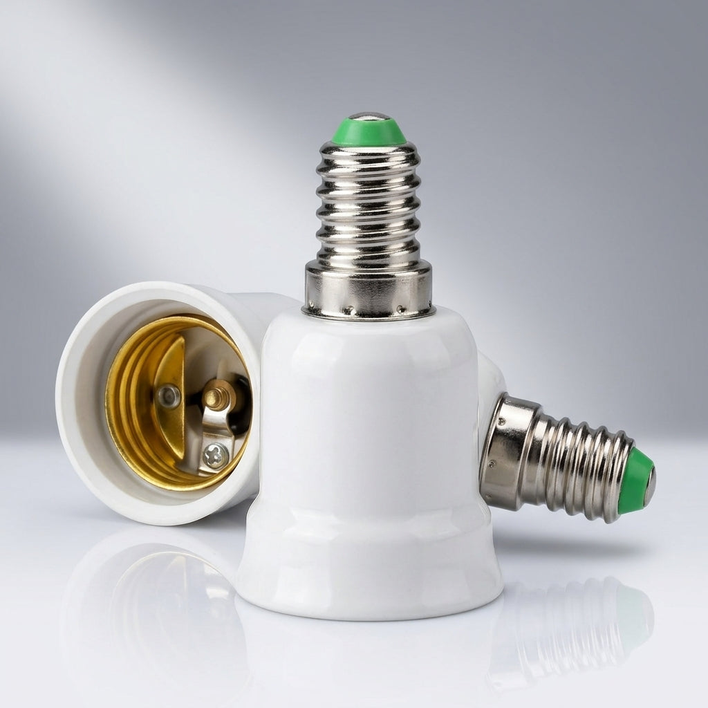 1a Rated Current E14 to E27 Light Fixture Adapter for Home Lighting, Heat Resistant Lamp Screw Base Adapter, Single Electrical Adapter Piece