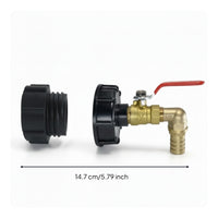 Tote Adapter with Brass Ball Shutoff Resistant Tote Tank Adapter Threaded Ball Shutoff Connector for Workshop