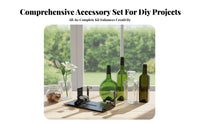 Glass Bottle Cutter Kit Sturdy Glass Bottle Cutter Easy to Use Glassworking Equipment for Crafters, Artists, Art Projects, Craft Room, Workshop