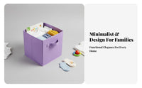 textile Storage Cube uniform Color Foldable textile Cube uncoveredtopTop for Playroom, Kids
