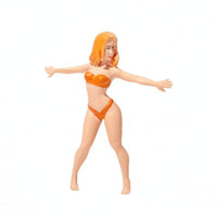 1:64 Beachwear Beach Woman Hand-Painted Beach Girl Miniature 3D Printed Female Figure for Collectors, Hobbyists