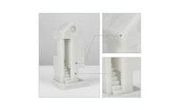 Architectural Sculpture Modern Abstract Sculpture Flat White Tabletop Decor for Aesthetic Minimalism Fans