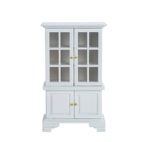 Dollhouse Cabinet with Glass Doors Elegant Dollhouse Cabinet Cupboard with Transparent Doors for Collectors