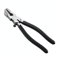 Flat Jaw 8-Inch Holding Pliers Narrow Head Metal Pliers Adjustment Screw Gripping Tools Black Coated Handles