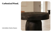 Creative Design Mushroom-Shaped Log Stool Luxury aesthetic Mushroom-Shaped Stool Natural Aesthetic Side Table Multi-Functional for Hotel managers, Interior Designers, Nature Lovers, Entryway, Living Room, Guesthouse, Bedroom