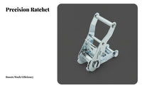 Adjustable Tension Ratchet Buckle Heavy Duty Cargo Lashing Tightener High Strength for Truckers, Movers, Trucking