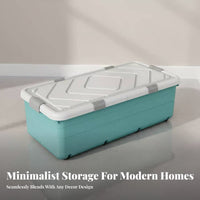 Flat Rolling Storage Bin Dust-Proof Rolling Storage Bin Stackable for Homeowners