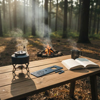 Cooktop Board Dark Blue Single-Plate Insert Round Opening Camping Gear