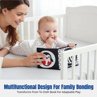 Cot Cloth Book for Babies, Tear-Resistant, Chewable, Visual Color Cognition, Early Education Toy